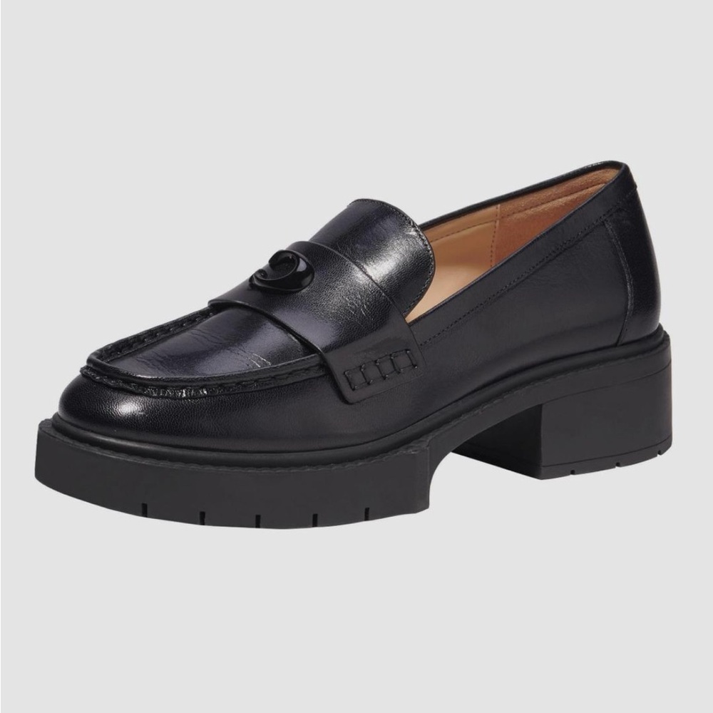 Coach Black Platform Loafers